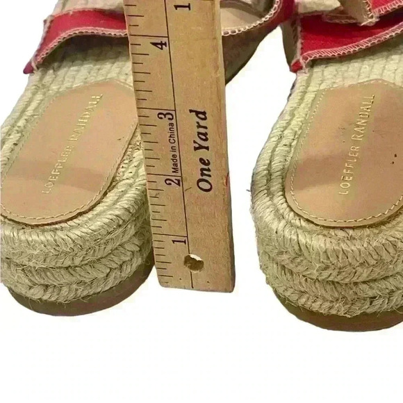 Loeffler Randall Women’s Red Jute Espadrille Sandals Two Bow Strap Size 41 - Picture 6 of 12
